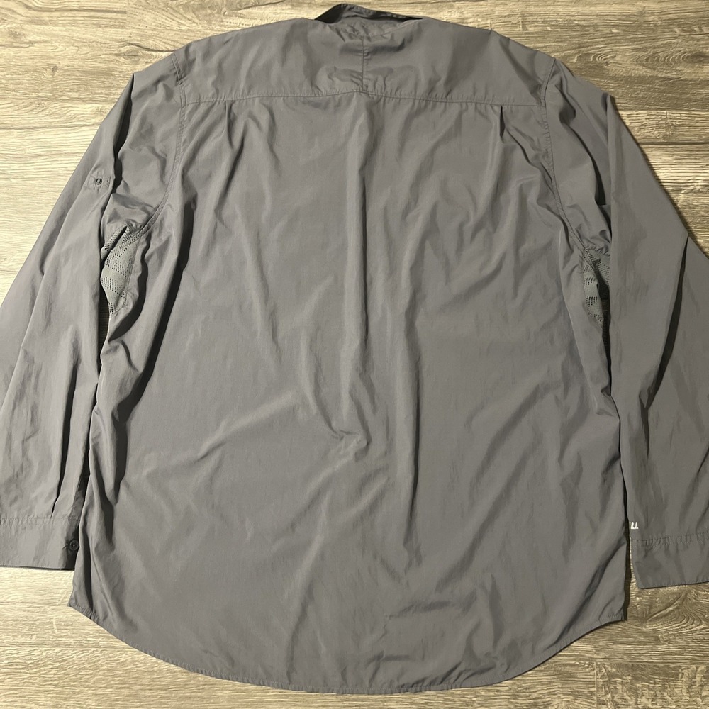 Under Armour ISO Chill Long Sleeve Button Lightweight Vented Gray Shirt Size 3XL - Picture 6 of 8